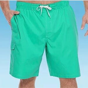 St. John's Bay Teal Swim Trunks for Men